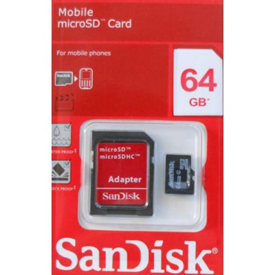 SanDisk microSDHC Card 64 GB With Adapter Best Offer Price in Sharjah UAE