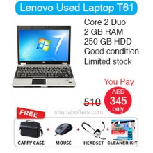 Lenovo T61 Used Laptop Best Offer Price in Sharjah UAE