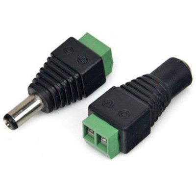 1 pairs DC Connector Male Female 5.5mm For LED Strip Light CCTV Camera