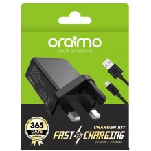 Oraimo CU-60ZR CD-52BR USB Wall Charger, Travel Charger, Fast Charging for iPhone,Samsung ,HTC,Nexus,Moto,Blackberry white