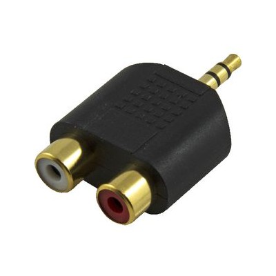 3.5mm Male to 2 x RCA Female Audio Adaptor